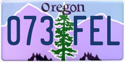 OR license plate 073FEL