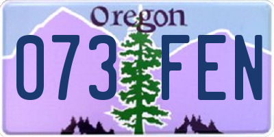 OR license plate 073FEN