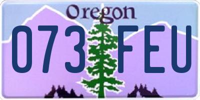 OR license plate 073FEU