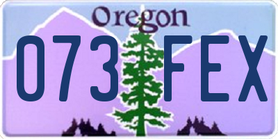 OR license plate 073FEX