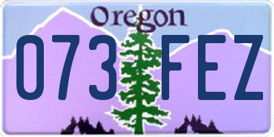 OR license plate 073FEZ