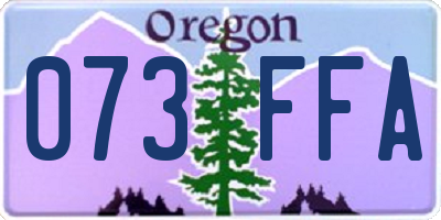 OR license plate 073FFA
