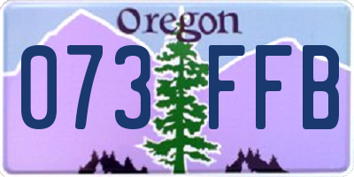 OR license plate 073FFB