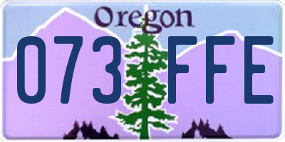 OR license plate 073FFE