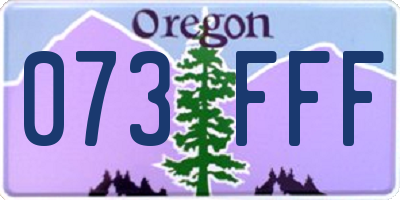 OR license plate 073FFF