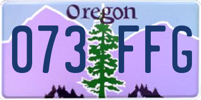 OR license plate 073FFG