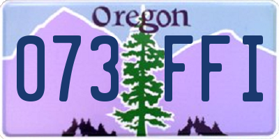 OR license plate 073FFI