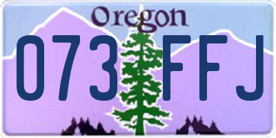 OR license plate 073FFJ