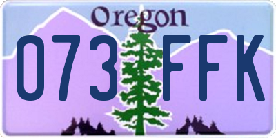 OR license plate 073FFK
