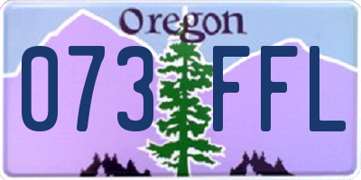 OR license plate 073FFL