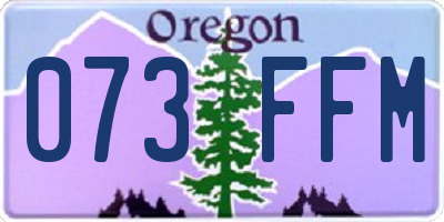 OR license plate 073FFM