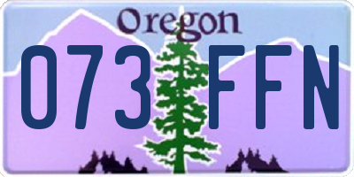 OR license plate 073FFN
