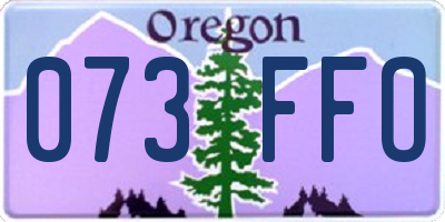 OR license plate 073FFO