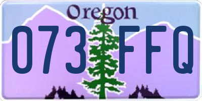 OR license plate 073FFQ