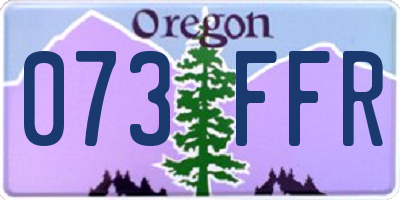OR license plate 073FFR