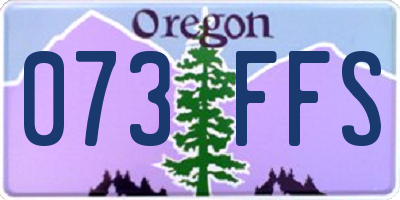 OR license plate 073FFS