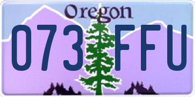 OR license plate 073FFU
