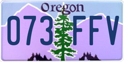 OR license plate 073FFV