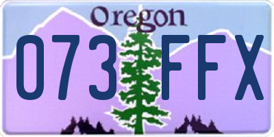 OR license plate 073FFX