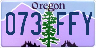 OR license plate 073FFY