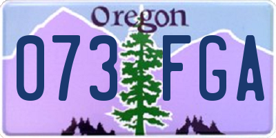 OR license plate 073FGA