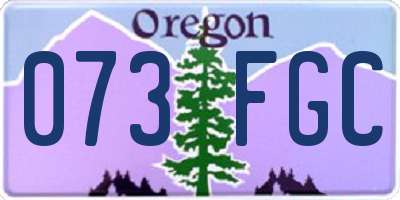 OR license plate 073FGC