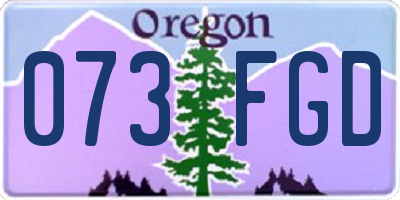 OR license plate 073FGD