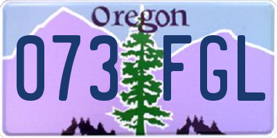 OR license plate 073FGL
