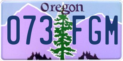 OR license plate 073FGM