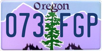 OR license plate 073FGP