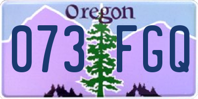 OR license plate 073FGQ