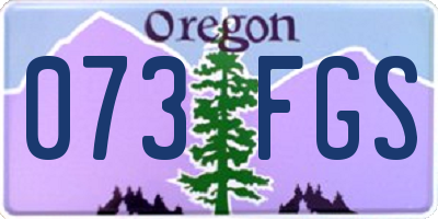 OR license plate 073FGS