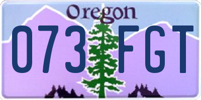 OR license plate 073FGT