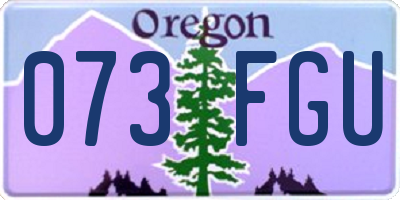 OR license plate 073FGU