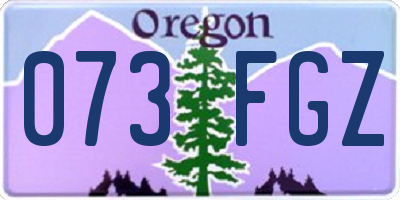 OR license plate 073FGZ