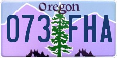 OR license plate 073FHA