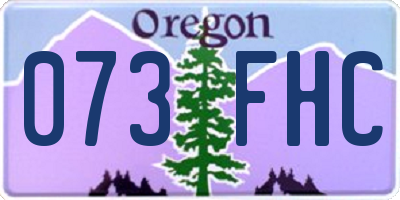 OR license plate 073FHC
