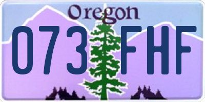 OR license plate 073FHF