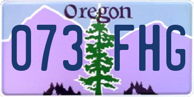 OR license plate 073FHG