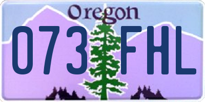 OR license plate 073FHL