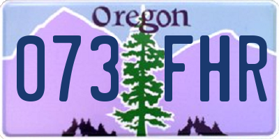 OR license plate 073FHR