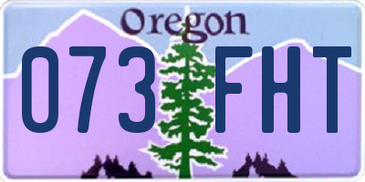 OR license plate 073FHT