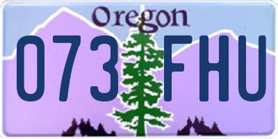 OR license plate 073FHU