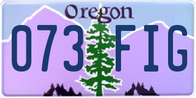 OR license plate 073FIG