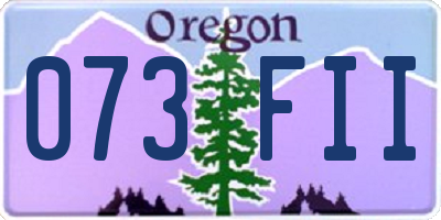 OR license plate 073FII