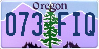 OR license plate 073FIQ