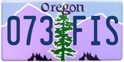 OR license plate 073FIS