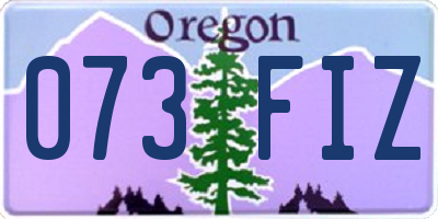 OR license plate 073FIZ