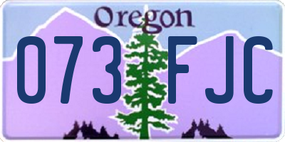 OR license plate 073FJC