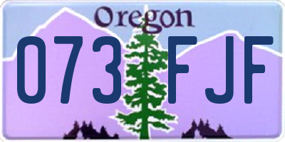 OR license plate 073FJF